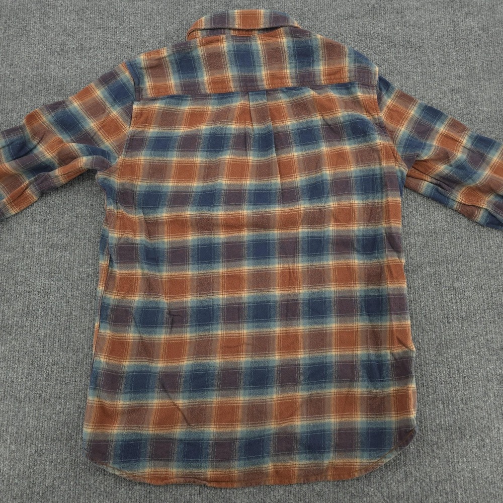 Vans Shirt Mens Small Blue Brown Plaid Flannel‎ Tailored Fit Button Up Casual - Picture 6 of 9